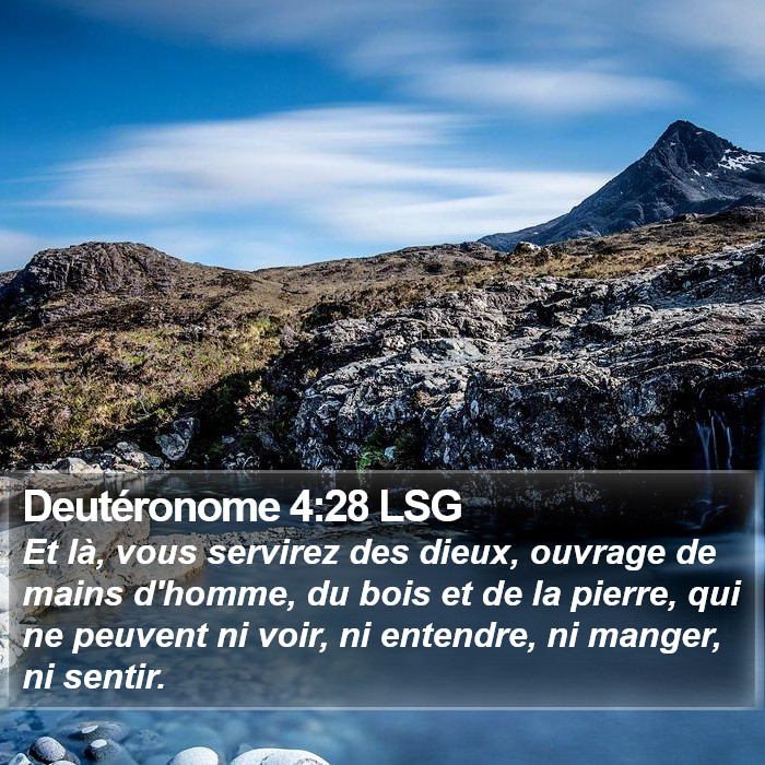 Deutéronome 4:28 LSG Bible Study