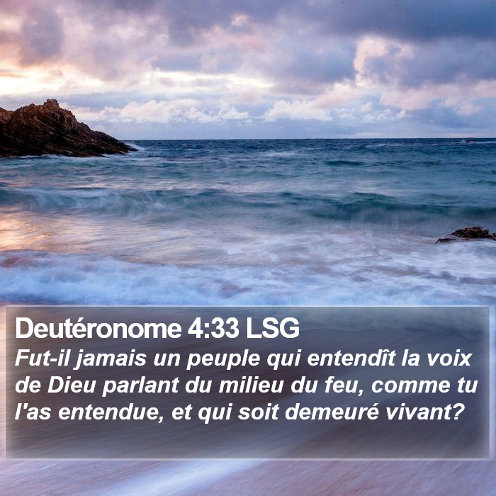 Deutéronome 4:33 LSG Bible Study