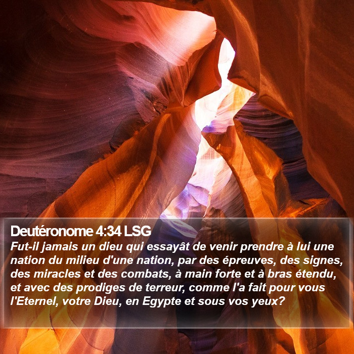 Deutéronome 4:34 LSG Bible Study