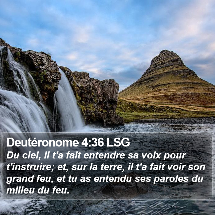 Deutéronome 4:36 LSG Bible Study