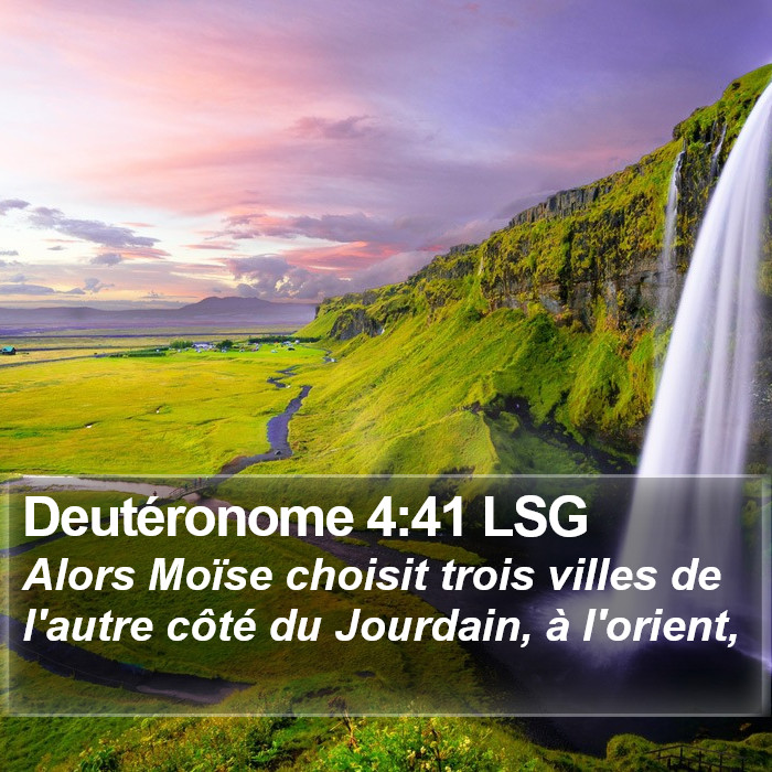 Deutéronome 4:41 LSG Bible Study