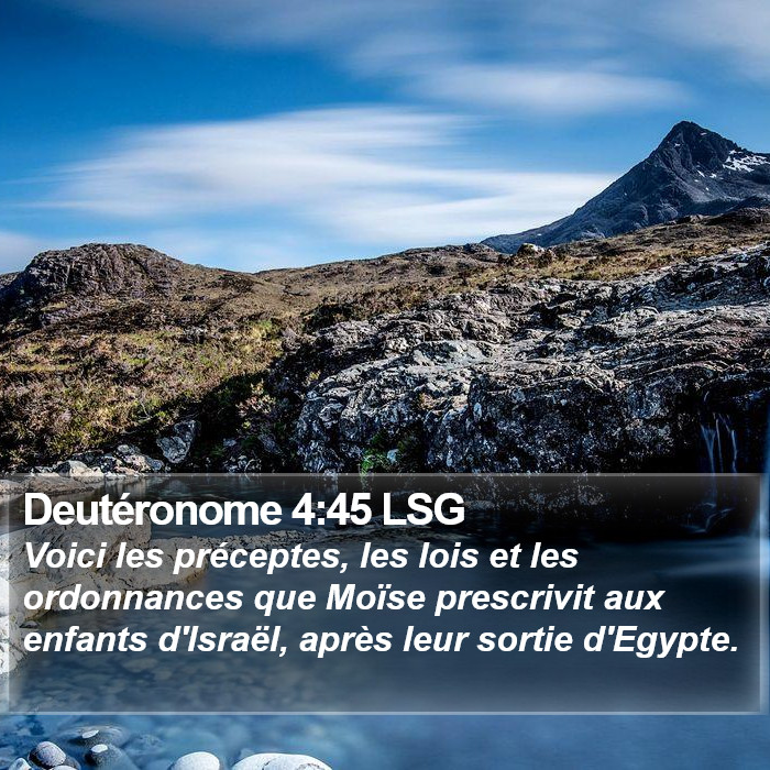 Deutéronome 4:45 LSG Bible Study