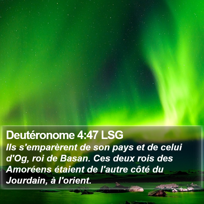 Deutéronome 4:47 LSG Bible Study