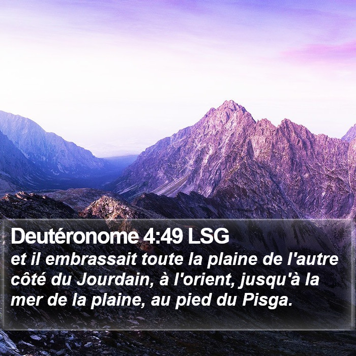 Deutéronome 4:49 LSG Bible Study