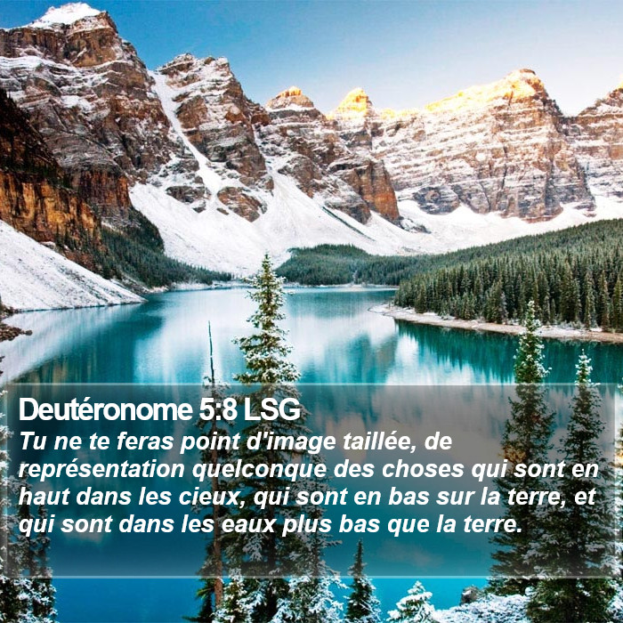Deutéronome 5:8 LSG Bible Study