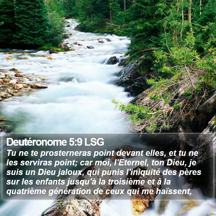 Deutéronome 5:9 LSG Bible Study