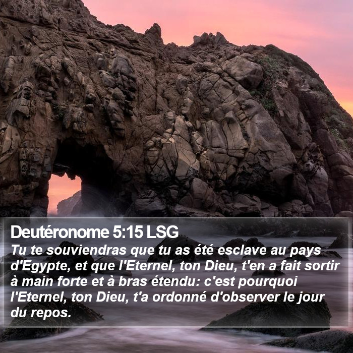 Deutéronome 5:15 LSG Bible Study