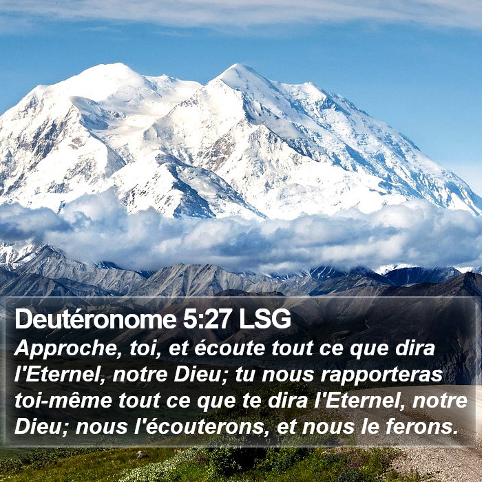 Deutéronome 5:27 LSG Bible Study