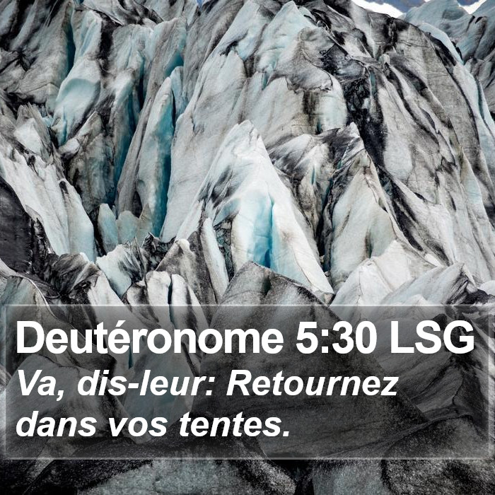 Deutéronome 5:30 LSG Bible Study