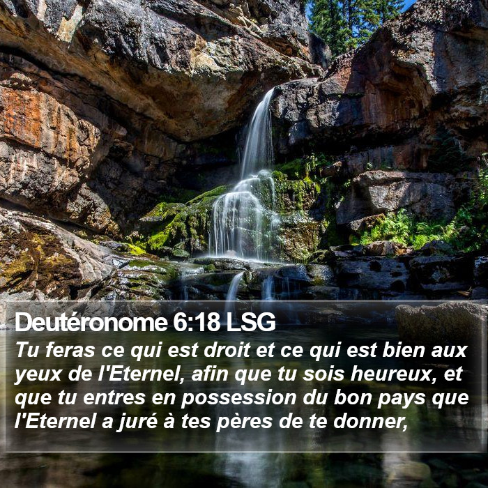 Deutéronome 6:18 LSG Bible Study