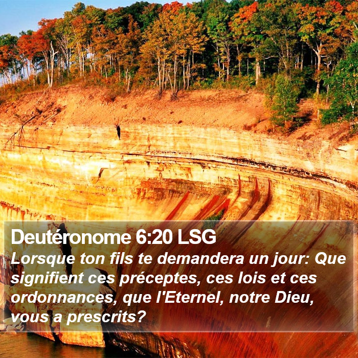 Deutéronome 6:20 LSG Bible Study