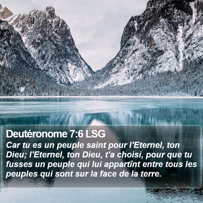Deutéronome 7:6 LSG Bible Study