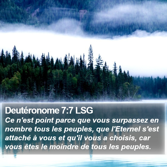 Deutéronome 7:7 LSG Bible Study