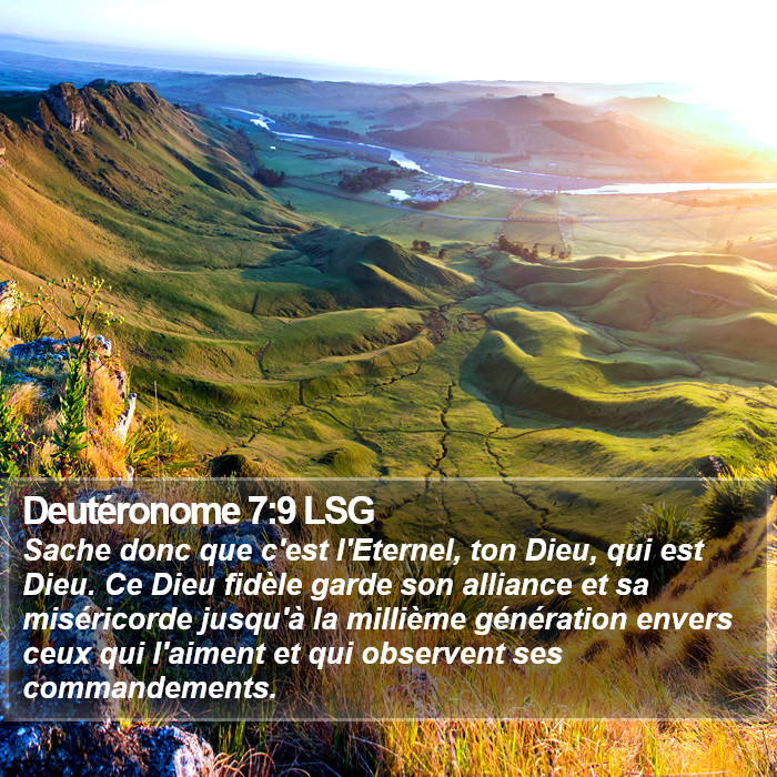 Deutéronome 7:9 LSG Bible Study