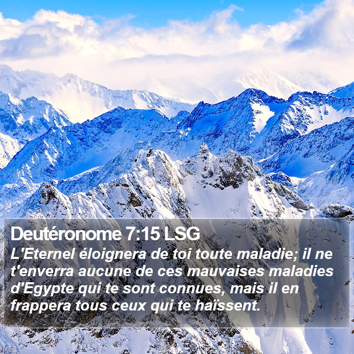 Deutéronome 7:15 LSG Bible Study