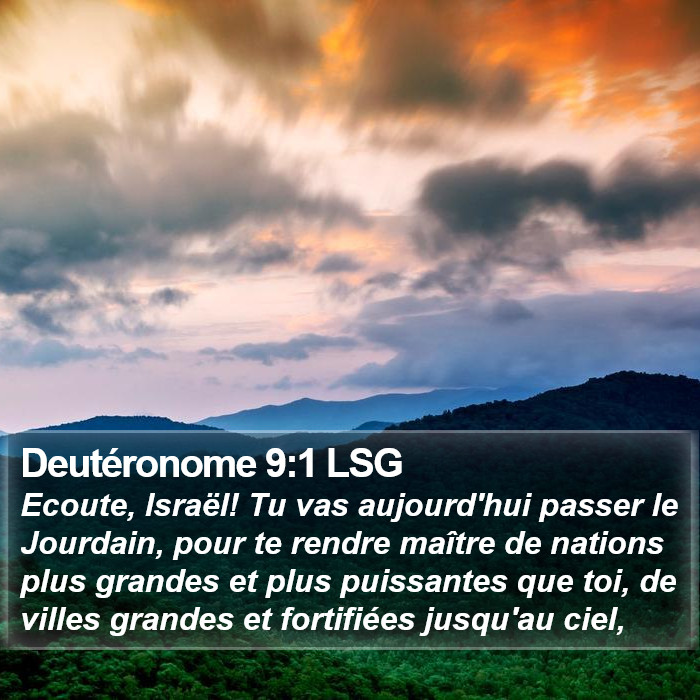 Deutéronome 9:1 LSG Bible Study