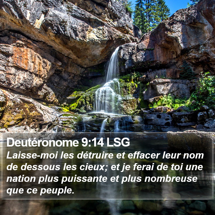 Deutéronome 9:14 LSG Bible Study