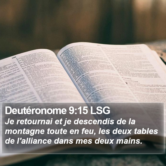 Deutéronome 9:15 LSG Bible Study