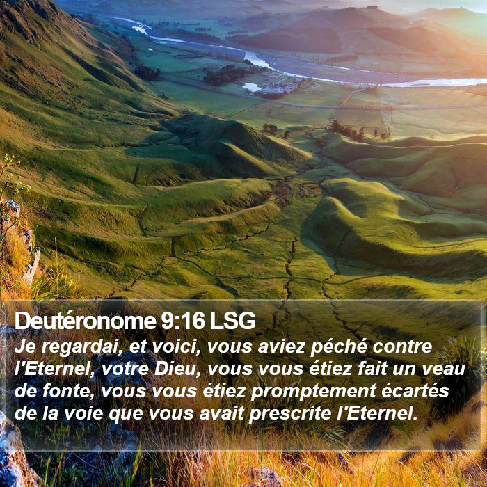 Deutéronome 9:16 LSG Bible Study