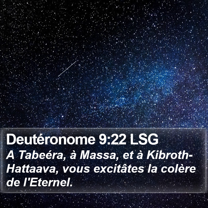 Deutéronome 9:22 LSG Bible Study