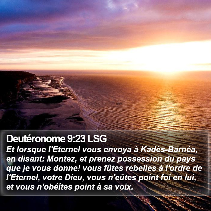 Deutéronome 9:23 LSG Bible Study