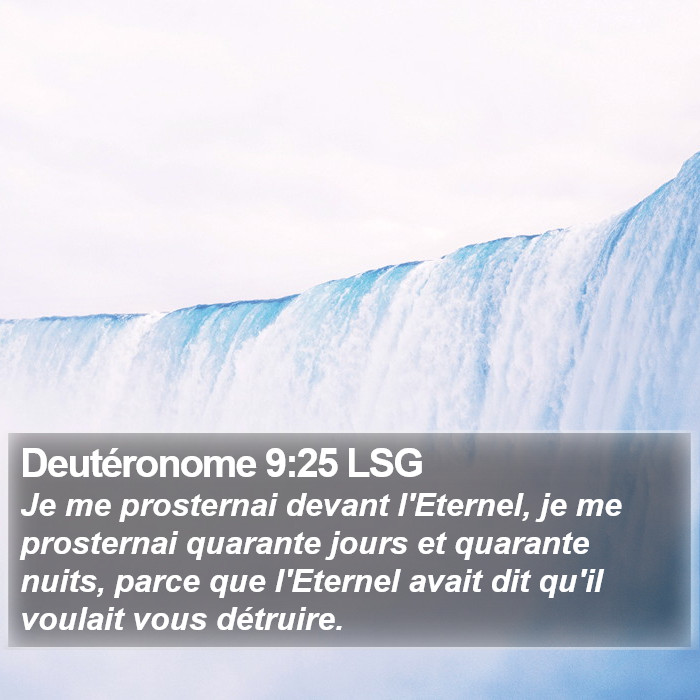 Deutéronome 9:25 LSG Bible Study