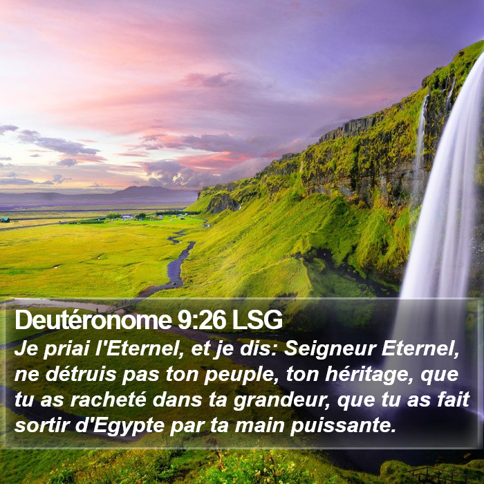 Deutéronome 9:26 LSG Bible Study