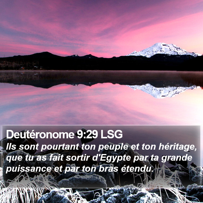 Deutéronome 9:29 LSG Bible Study