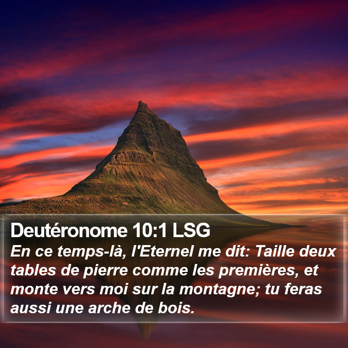 Deutéronome 10:1 LSG Bible Study