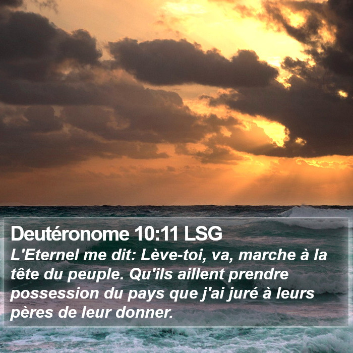 Deutéronome 10:11 LSG Bible Study