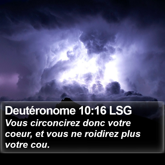 Deutéronome 10:16 LSG Bible Study