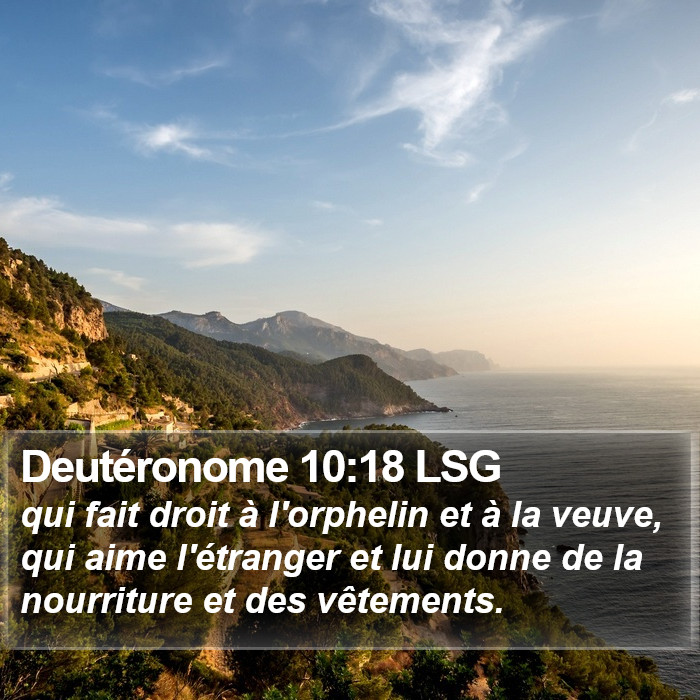 Deutéronome 10:18 LSG Bible Study