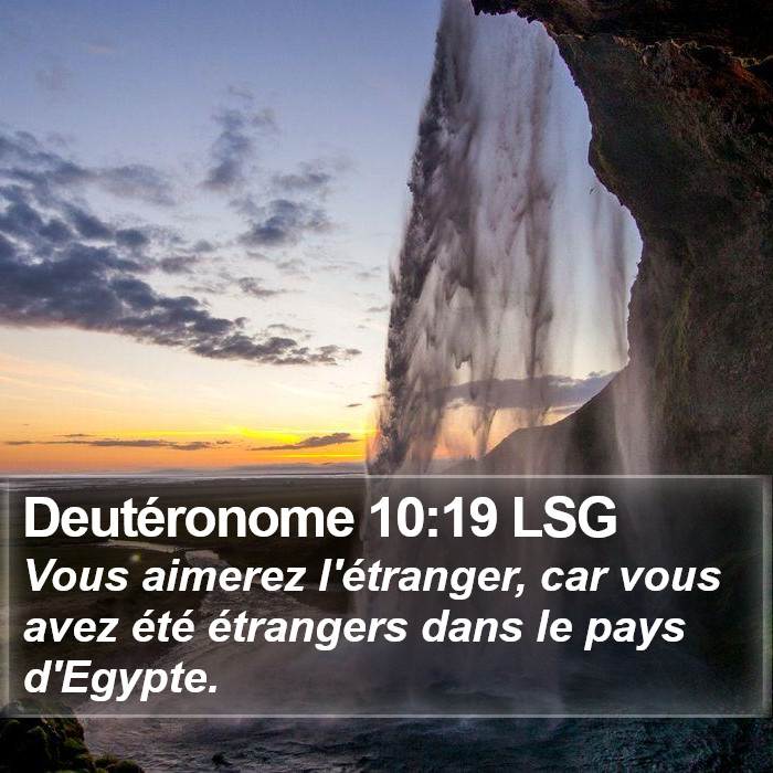 Deutéronome 10:19 LSG Bible Study