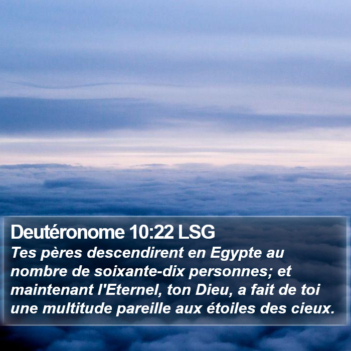 Deutéronome 10:22 LSG Bible Study