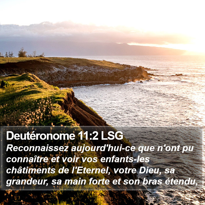 Deutéronome 11:2 LSG Bible Study