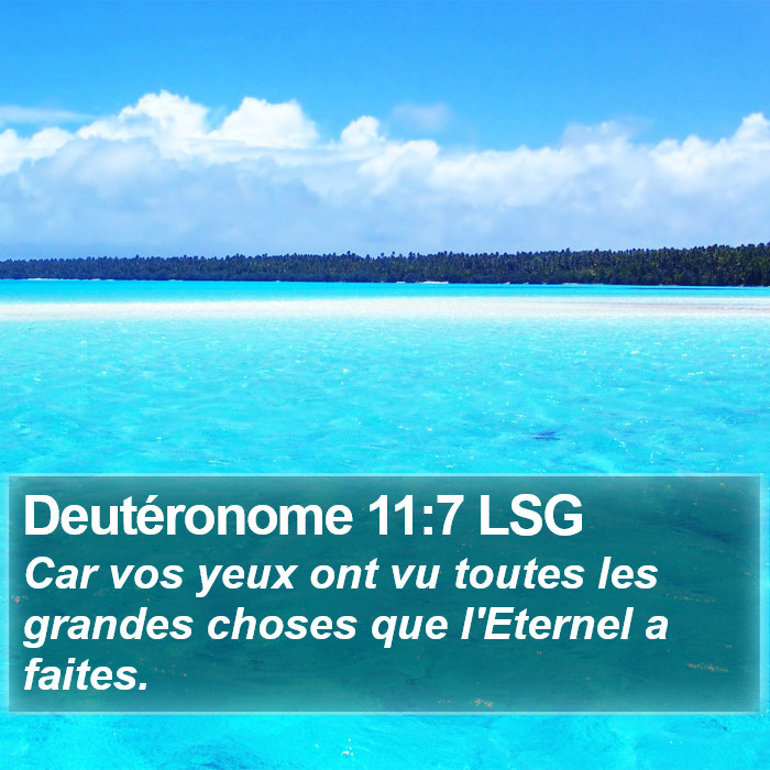 Deutéronome 11:7 LSG Bible Study