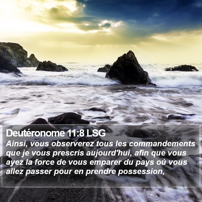 Deutéronome 11:8 LSG Bible Study