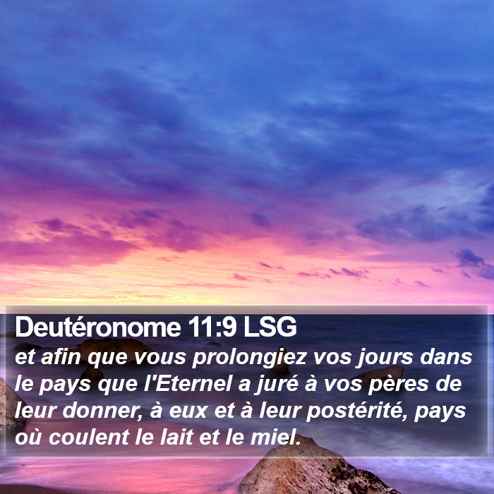 Deutéronome 11:9 LSG Bible Study