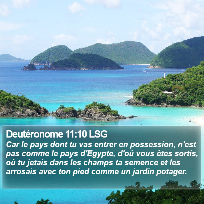 Deutéronome 11:10 LSG Bible Study