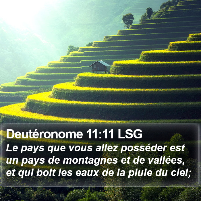 Deutéronome 11:11 LSG Bible Study