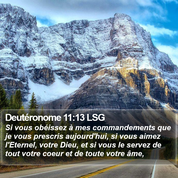 Deutéronome 11:13 LSG Bible Study