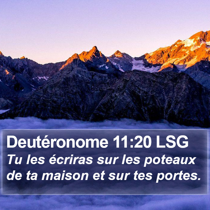 Deutéronome 11:20 LSG Bible Study