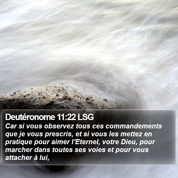 Deutéronome 11:22 LSG Bible Study