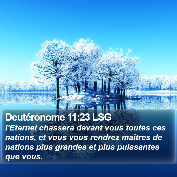 Deutéronome 11:23 LSG Bible Study