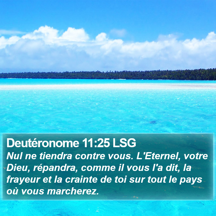 Deutéronome 11:25 LSG Bible Study