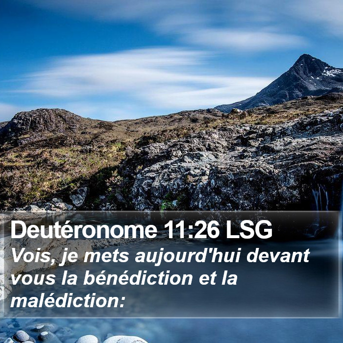 Deutéronome 11:26 LSG Bible Study
