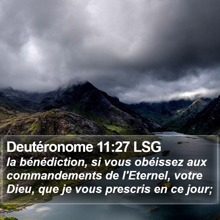 Deutéronome 11:27 LSG Bible Study
