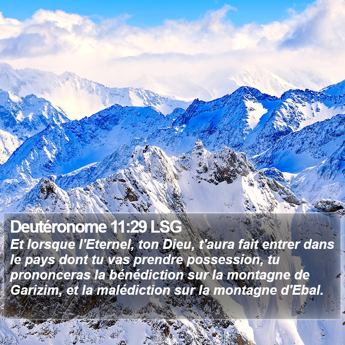 Deutéronome 11:29 LSG Bible Study