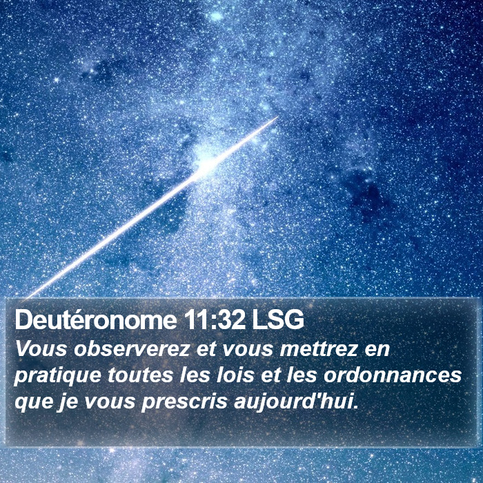 Deutéronome 11:32 LSG Bible Study