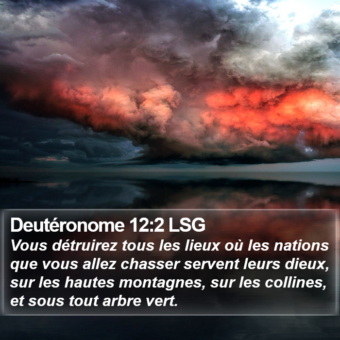 Deutéronome 12:2 LSG Bible Study